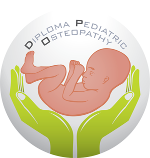 Logo Diploma Pedriatric Osteopathy concept red 300