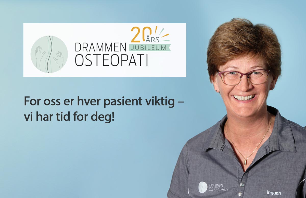 For oss er hver pasient viktig sier Ingun ved Drammen Osteopati red b 1200